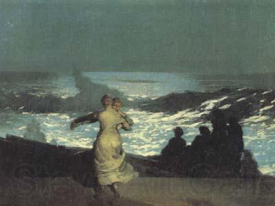 Winslow Homer A Summer Night (san39) Norge oil painting art